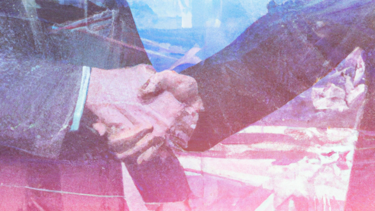 DALLC2B7E 2023 02 08 11.43.02 two executives shaking hands in a city synthwave 1024x576